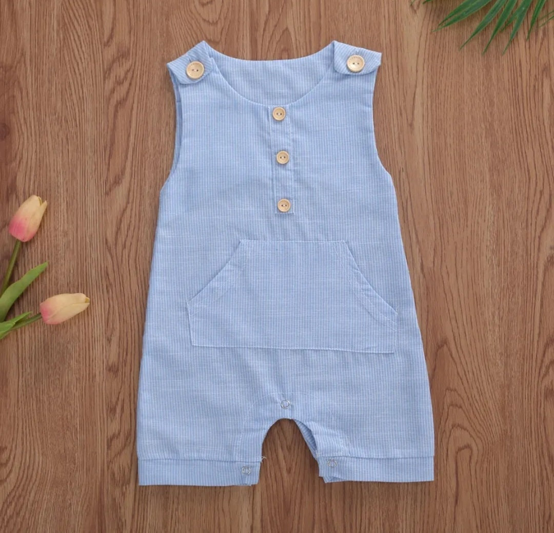 Casual Wear Boys Light Blue Jumpsuit 