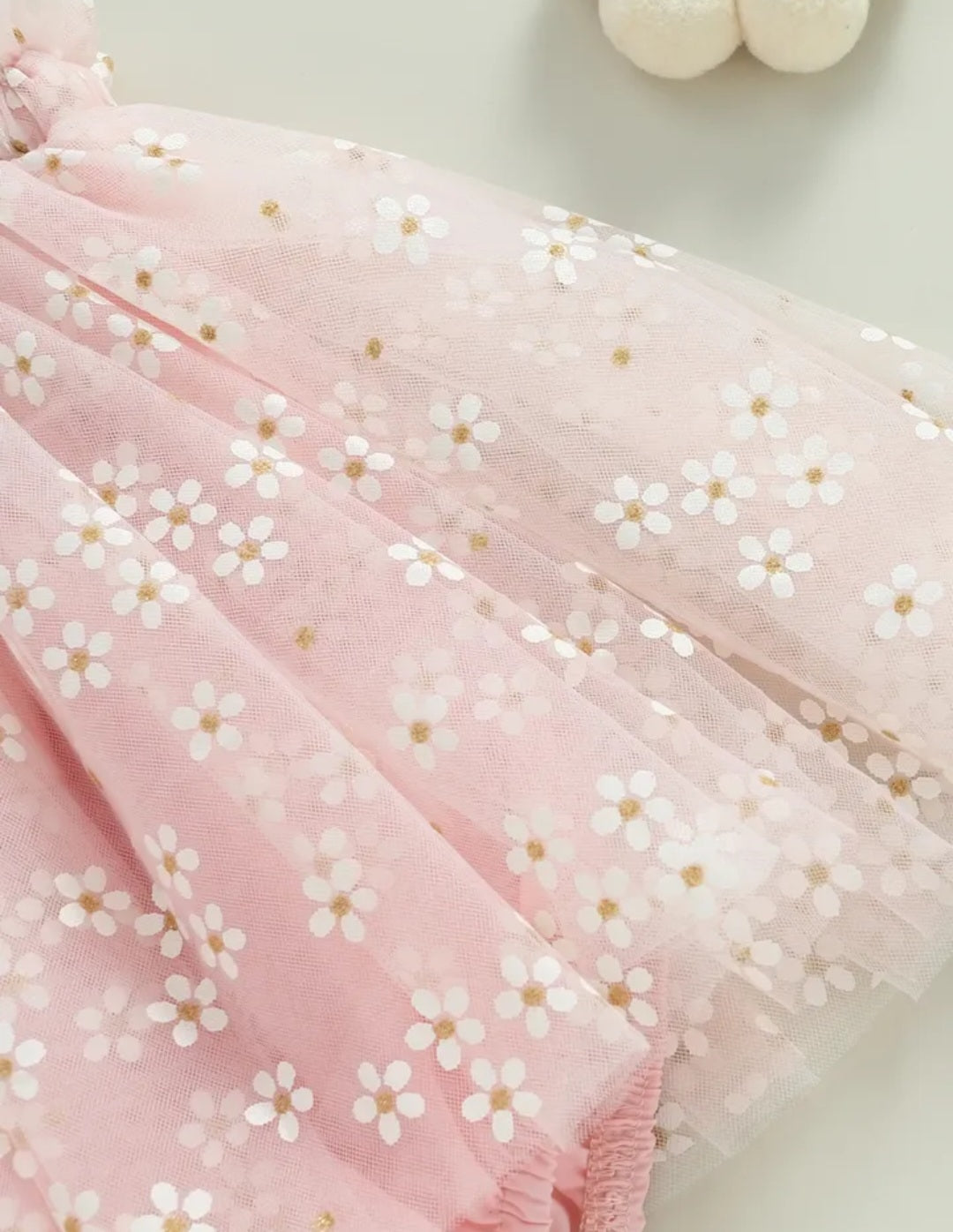 Pink Daisy Tulle Romper  1000191