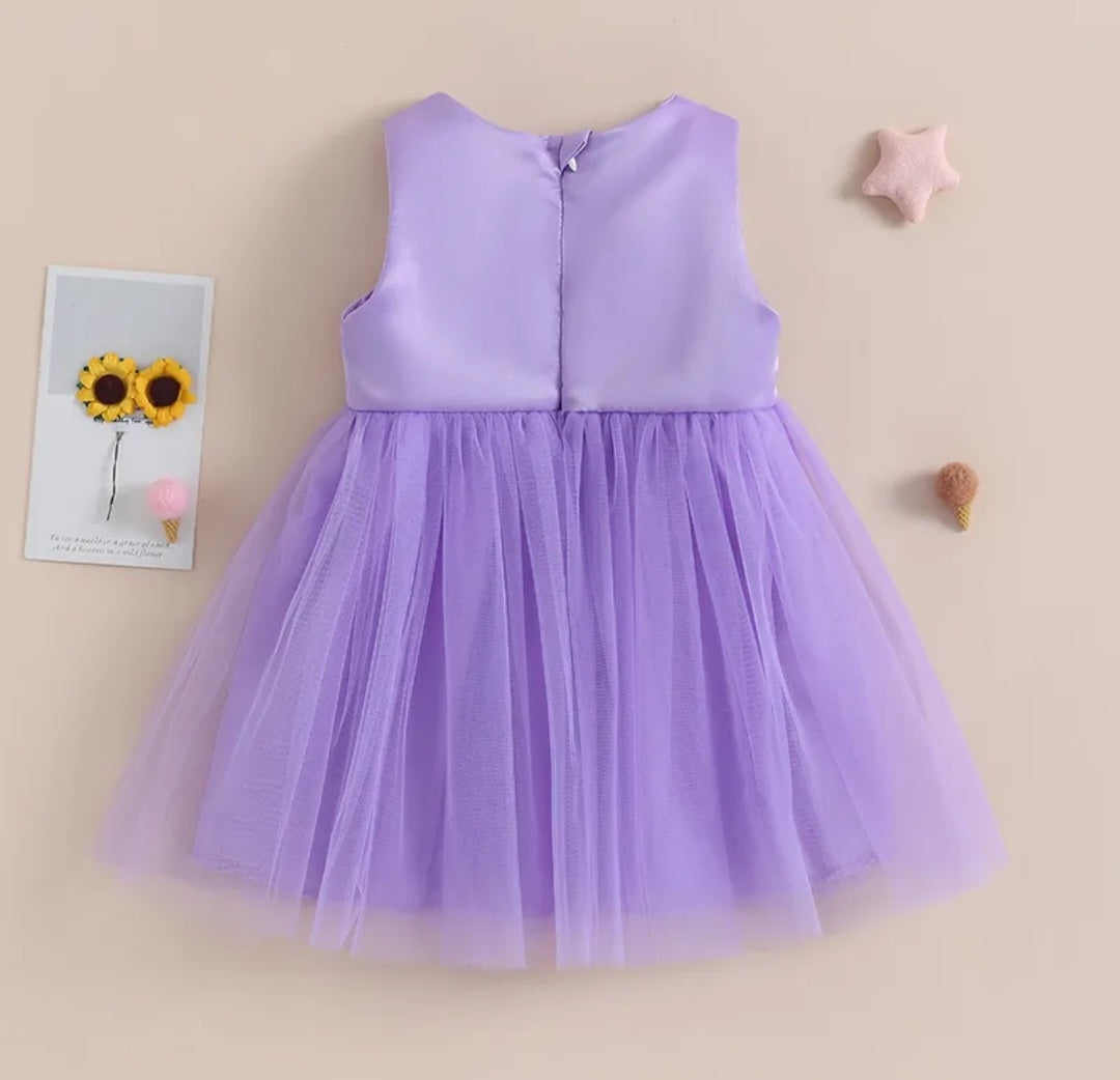 Purple Satin Special Occasions Dress 