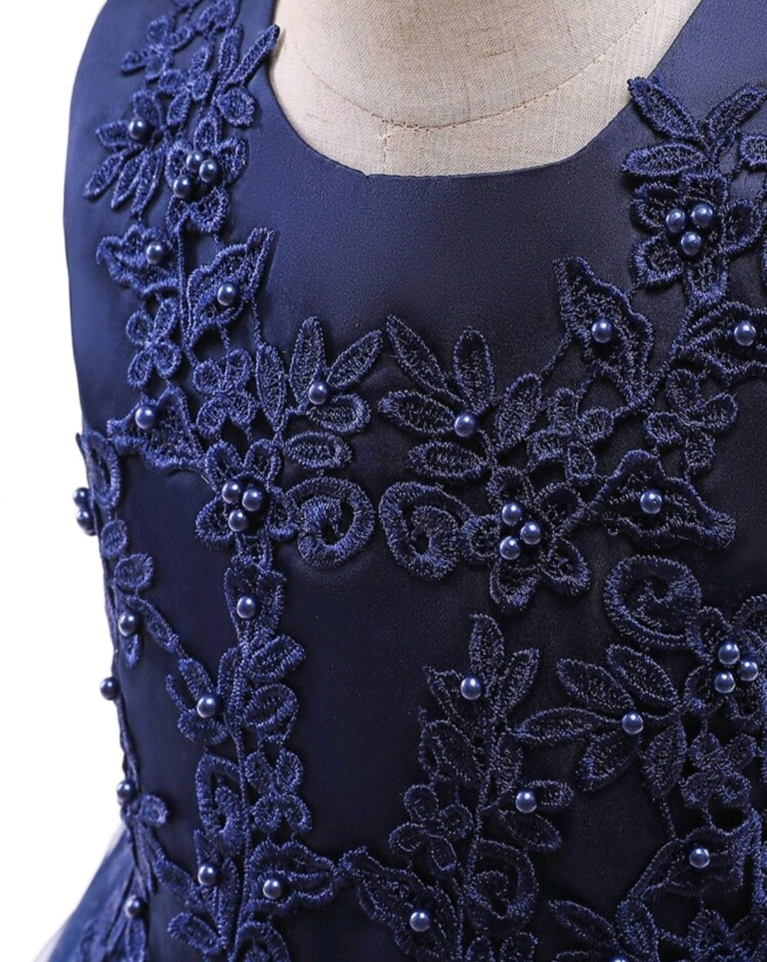 Navy Special Occasions Dress with Floral Detail  1000983