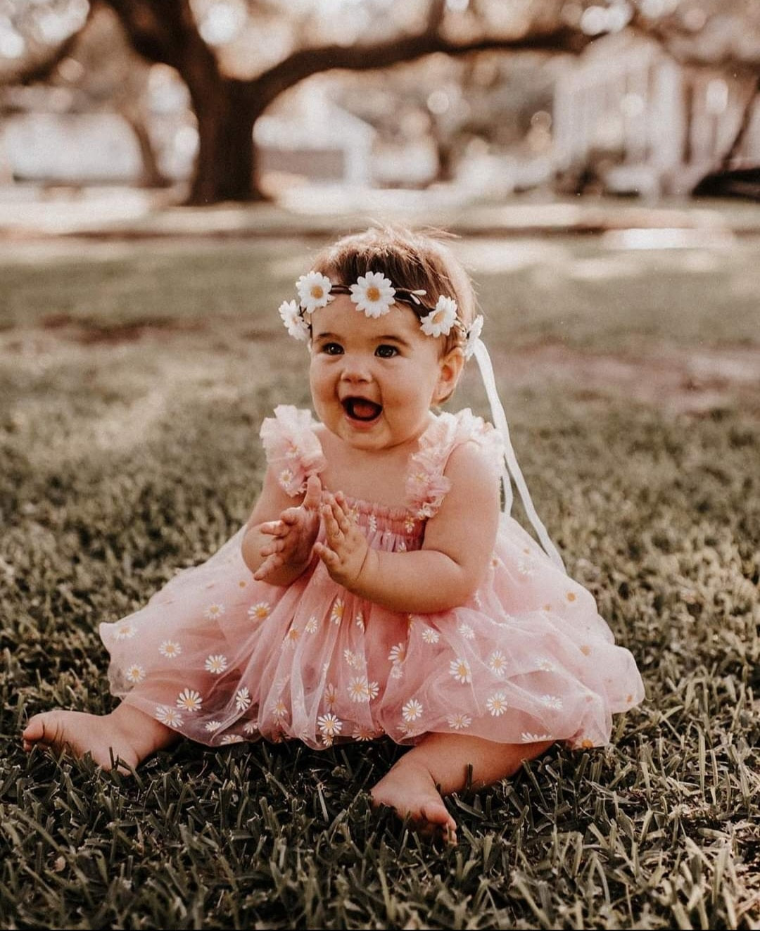 Dusty Pink Daisy Dress 100091