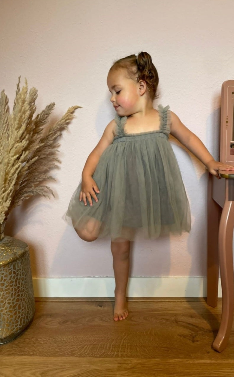 Gray Tulle Dress