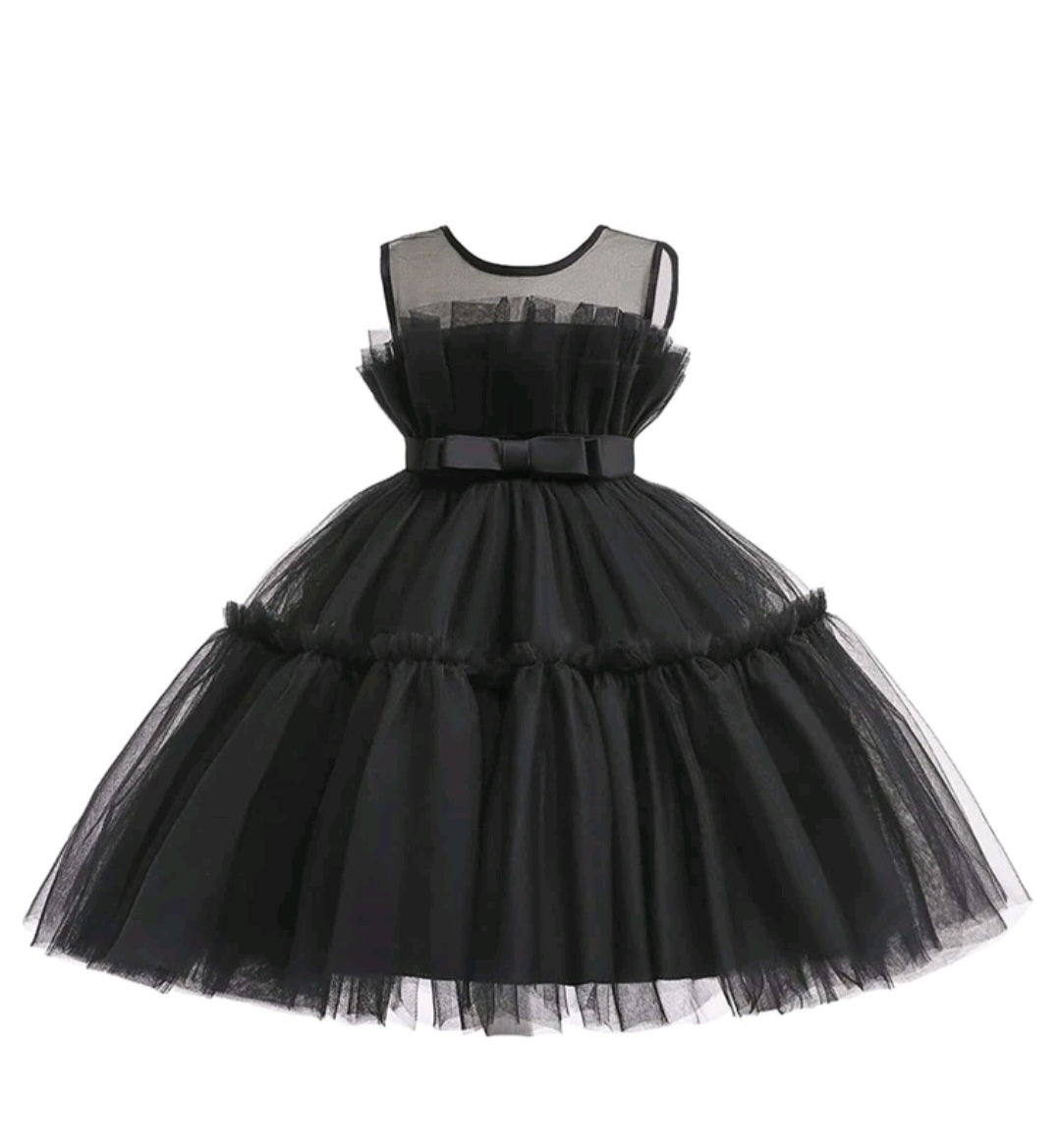 Black Princess Ruffle Dress 