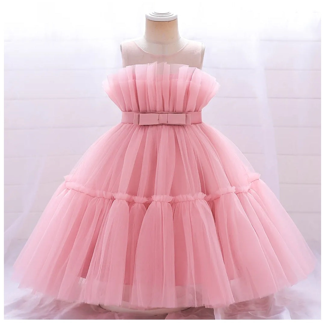 Pink Princess Ruffle Dress 
