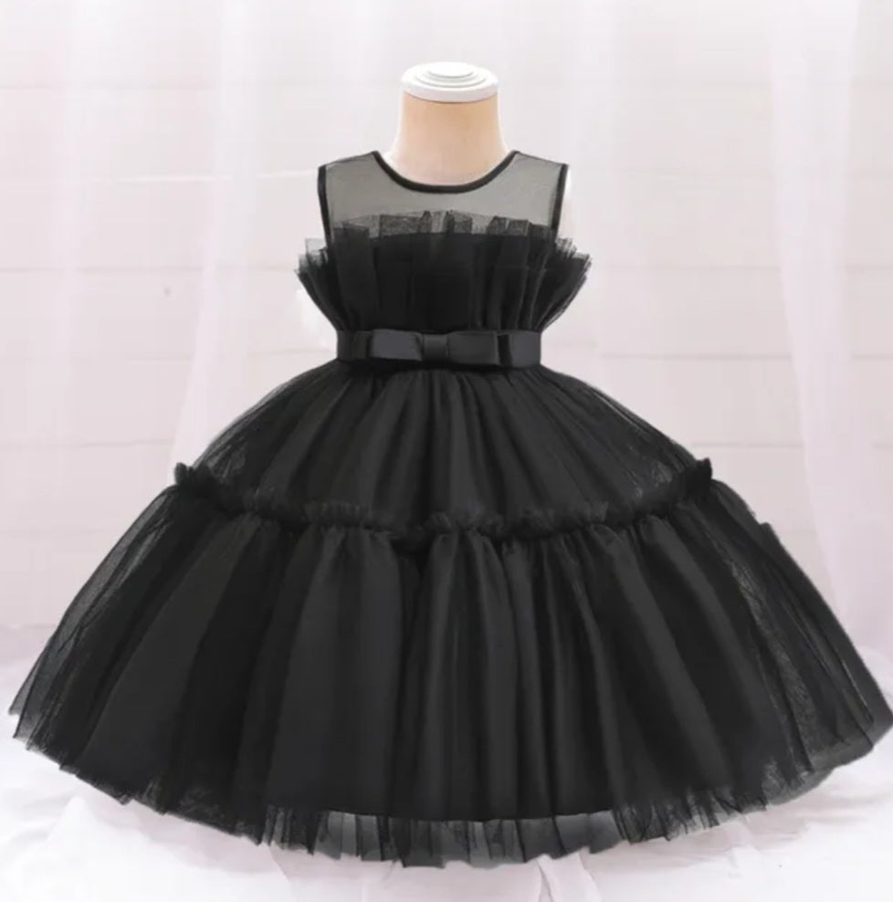 Black Princess Ruffle Dress 