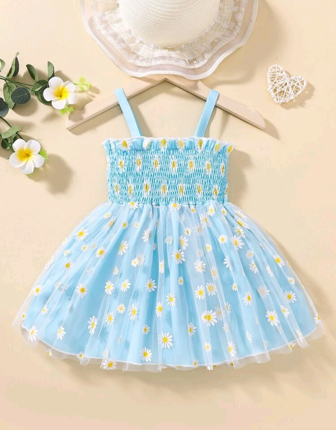 Blue Daisy Strappy Dress #10018