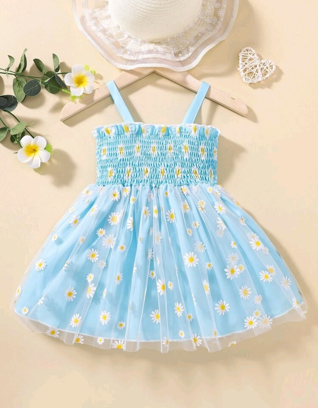Blue Daisy Strappy Dress