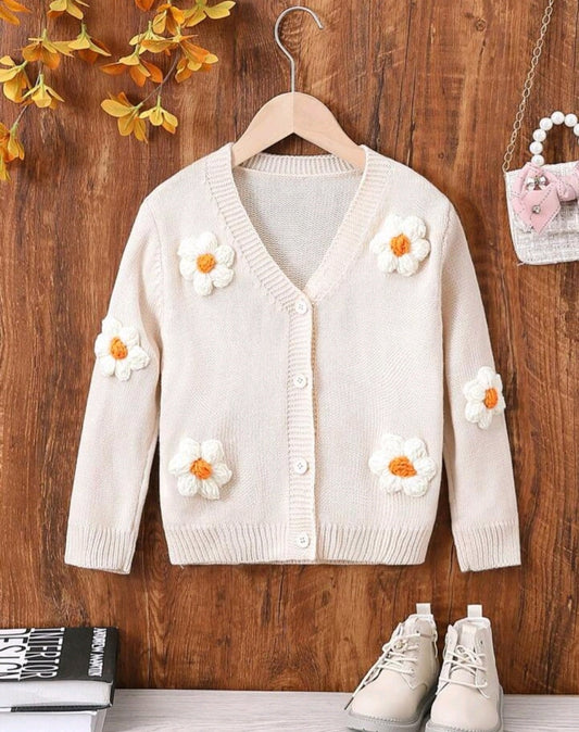Champagne Floral Cardigan