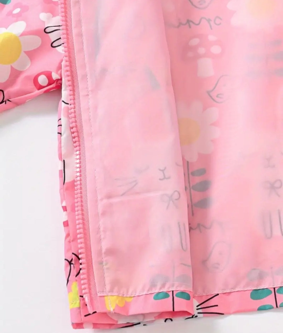 Pink Bunny Hooded Windbreaker