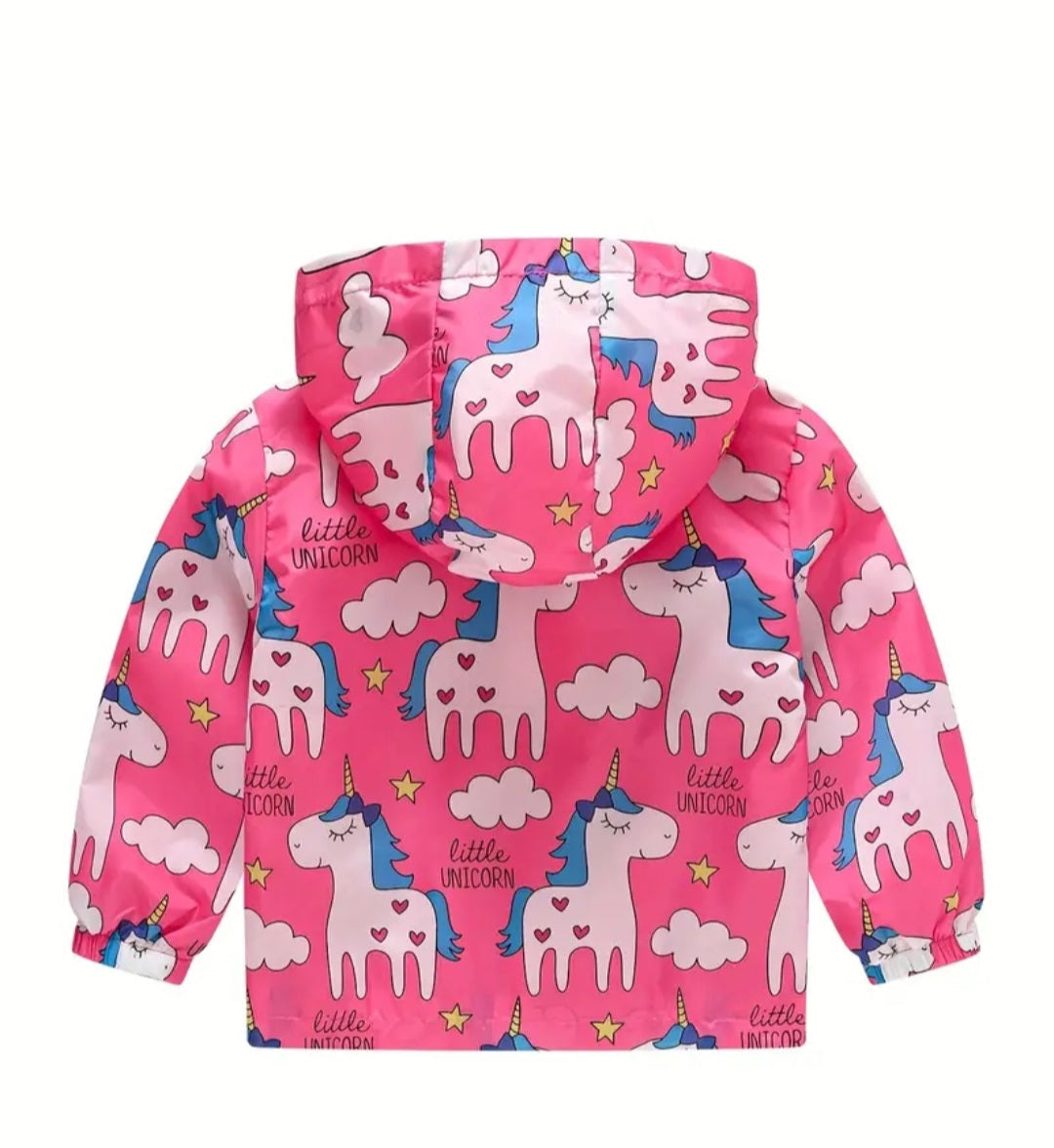 Cerise Unicorn Hooded Windbreaker #1000208