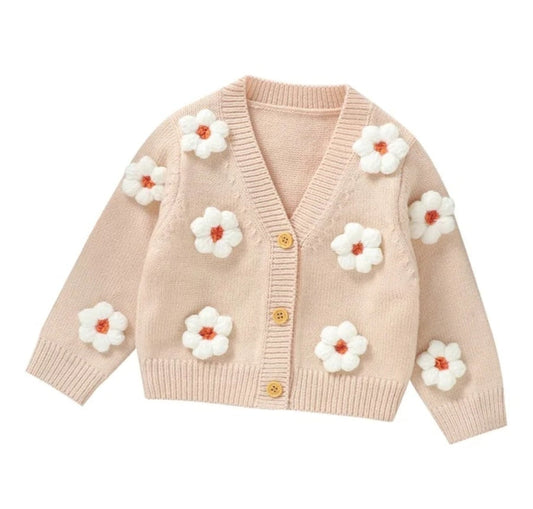 Apricot Floral Cardigan