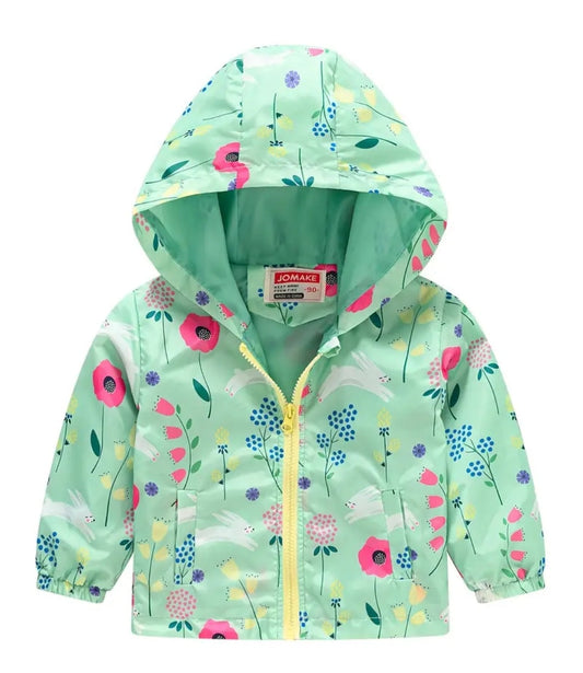 Mint Hooded Bunny Windbreaker