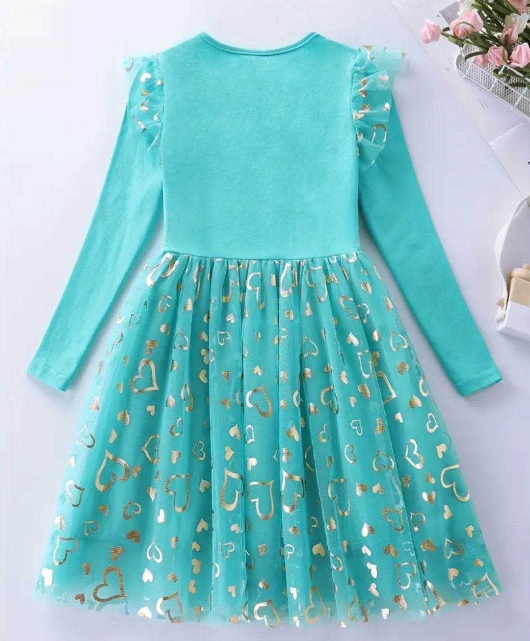 Teal Sequins Unicorn Dress