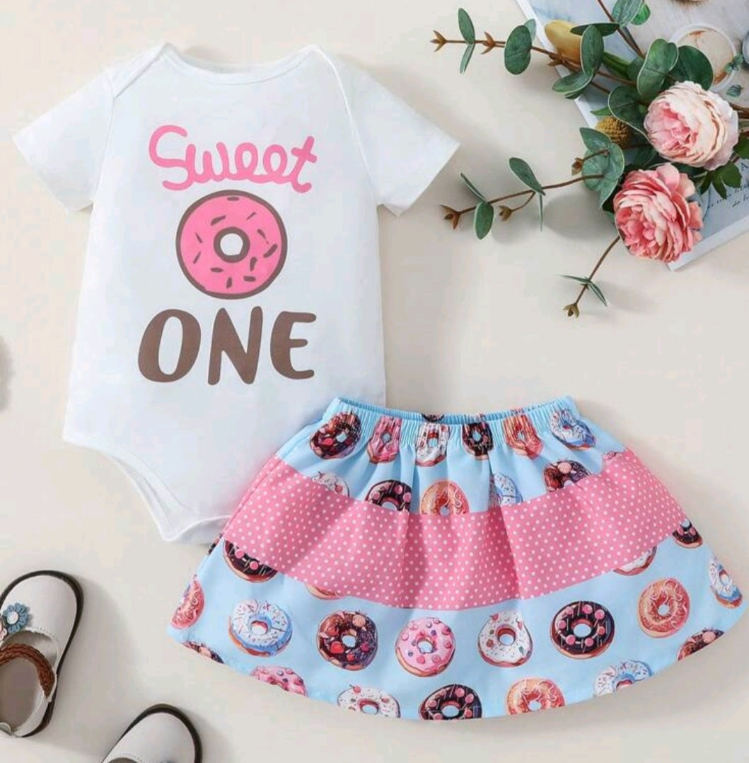 First Birthday Outfit Doughnut Sweet One #10020021