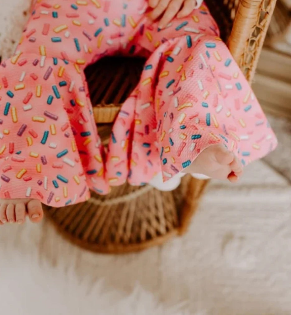 Two Sweet BIRTHDAY OUTFIT, Top, Belle Bottoms and Headband Doughnut #10020040