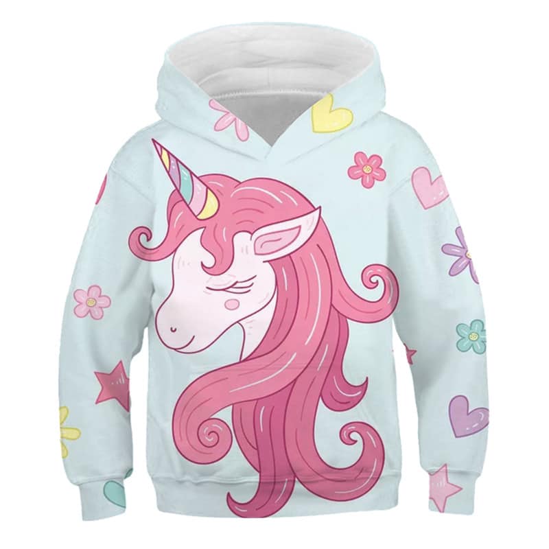 Unicorn Printed 3D Hoodie