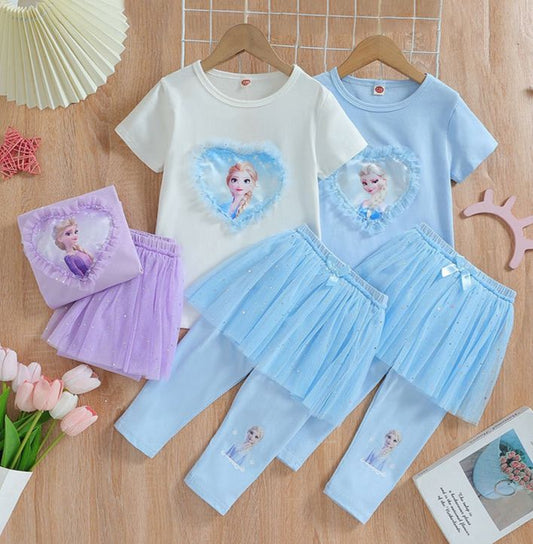 Frozen Girls T-Shirt and Tutu Leggings Set