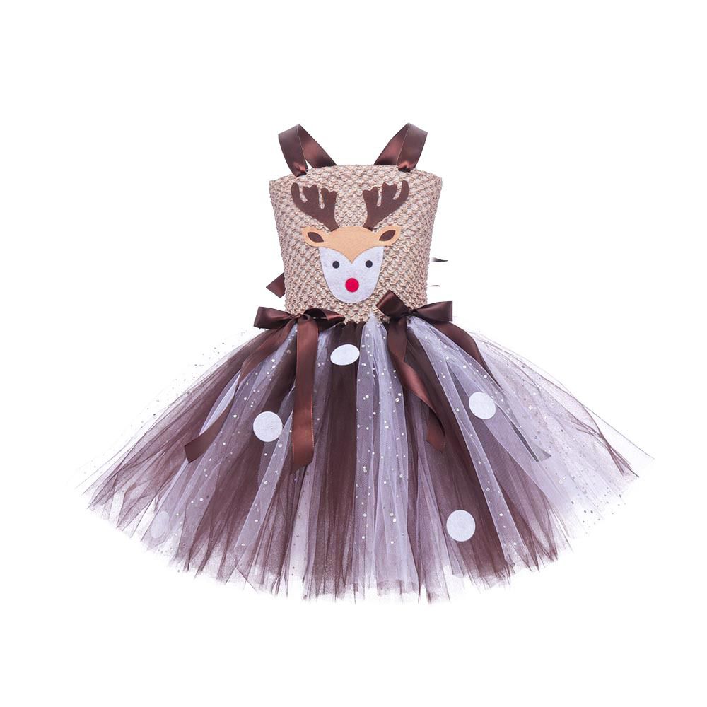 Reindeer Girls Tutu dress & Matching headband