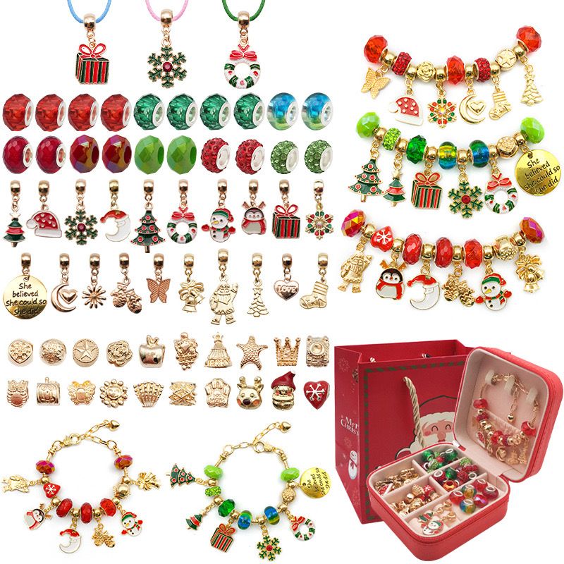 Christmas Charm Bracelet and necklace gift set