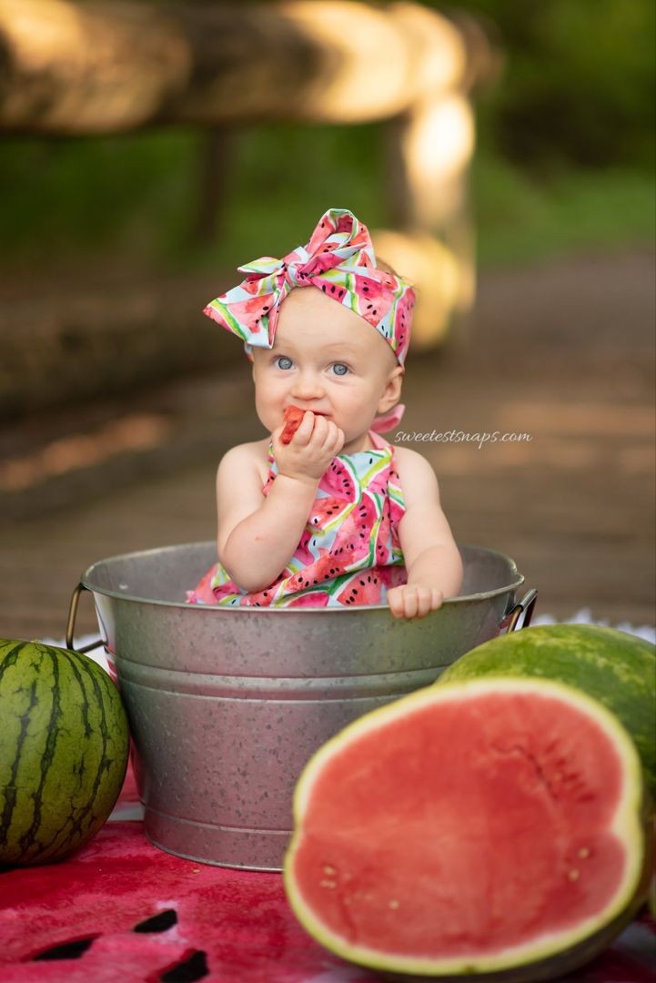 Watermelon Crop Top with Bloomer and Headband 