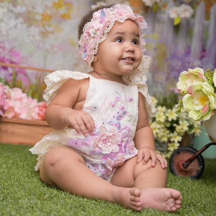 Purple Floral Embroidered Lace Romper 1001158