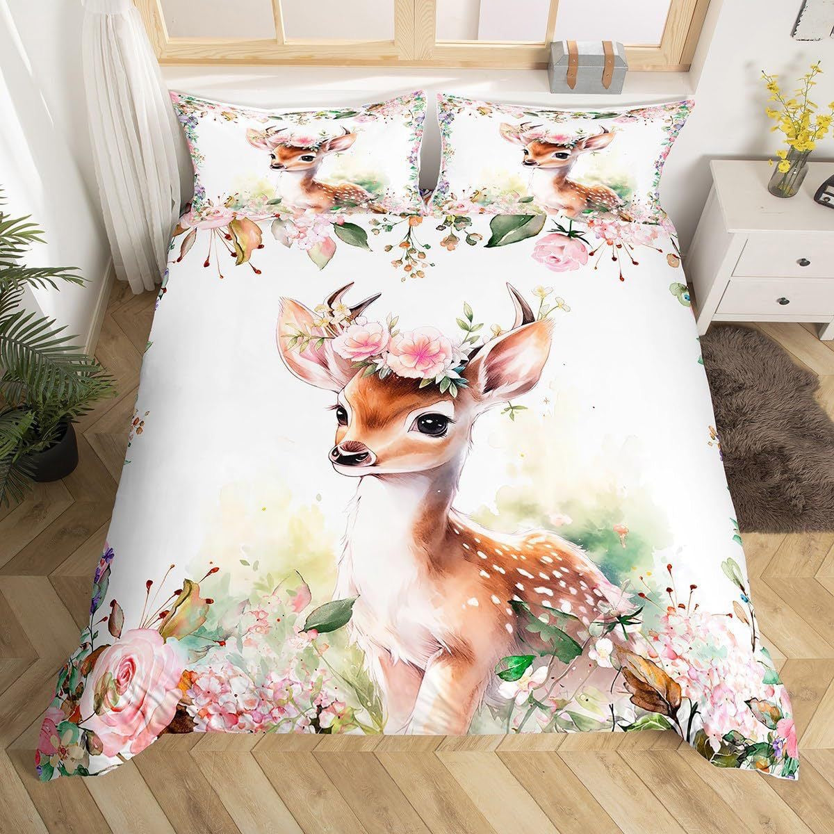 Reindeer Floral bedding