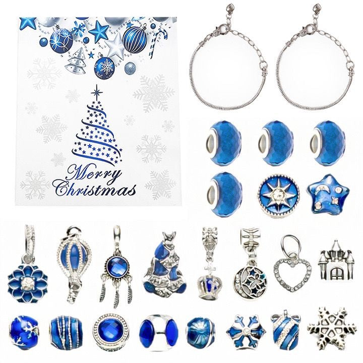 Christmas Charm Bracelet and necklace gift set