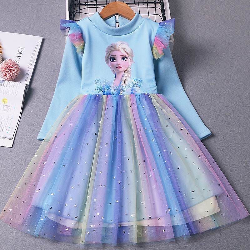 Frozen Rainbow Tulle Dress