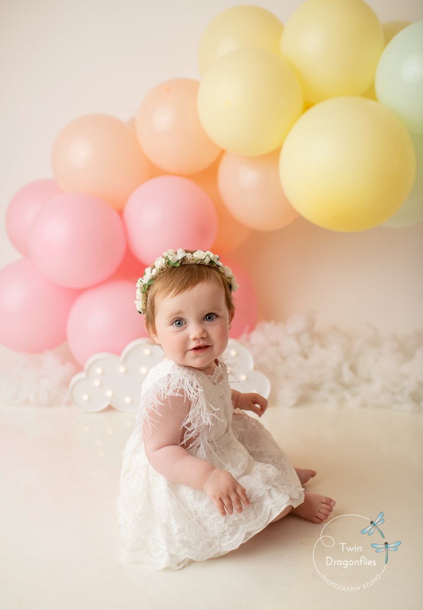 White Lace Dress with Feather Detail