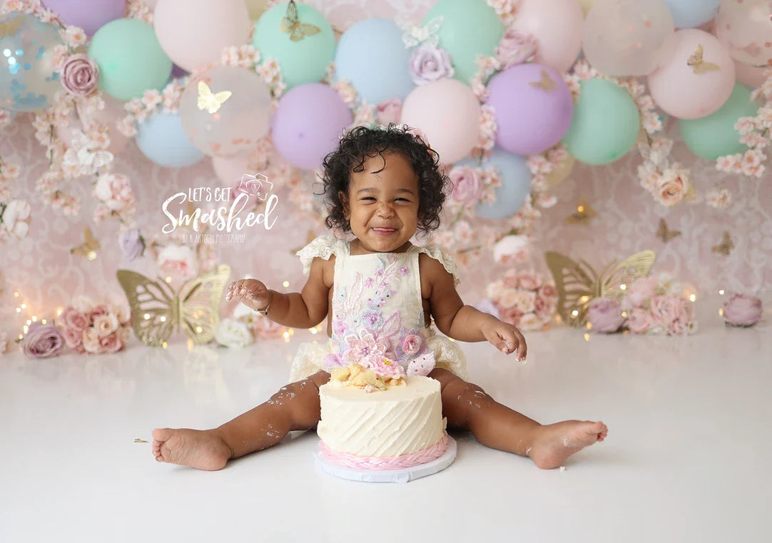 Purple Floral Embroidered Lace Romper 1001158