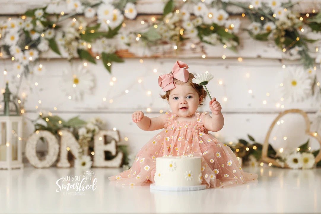 Dusty Pink Daisy Dress 100091