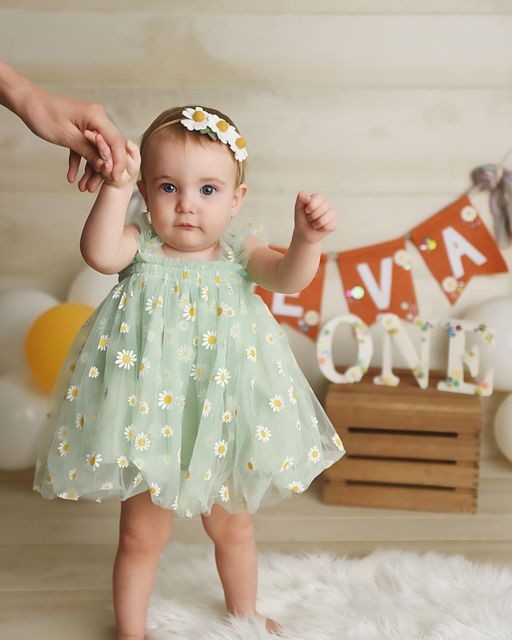 Green Daisy Dress 1000282