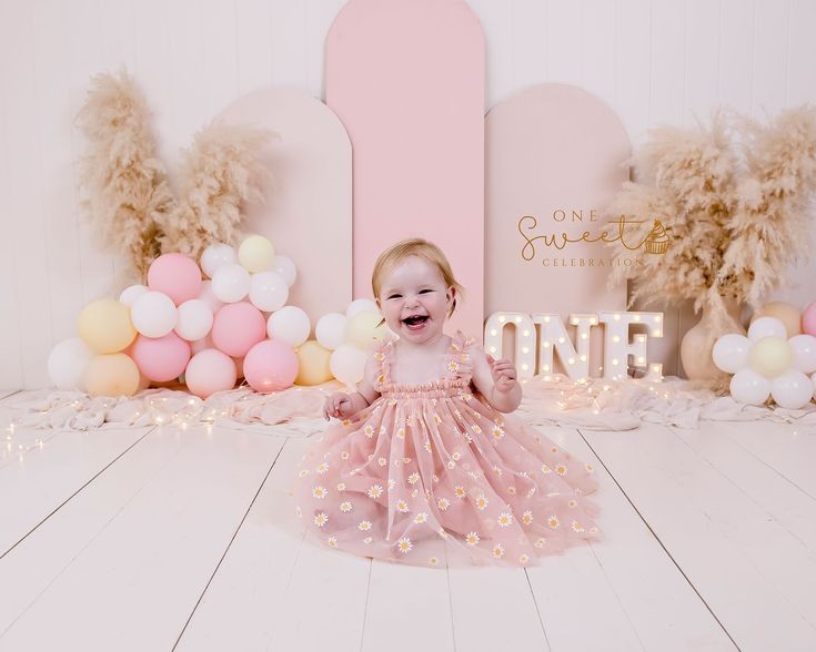 Dusty Pink Daisy Dress 100091