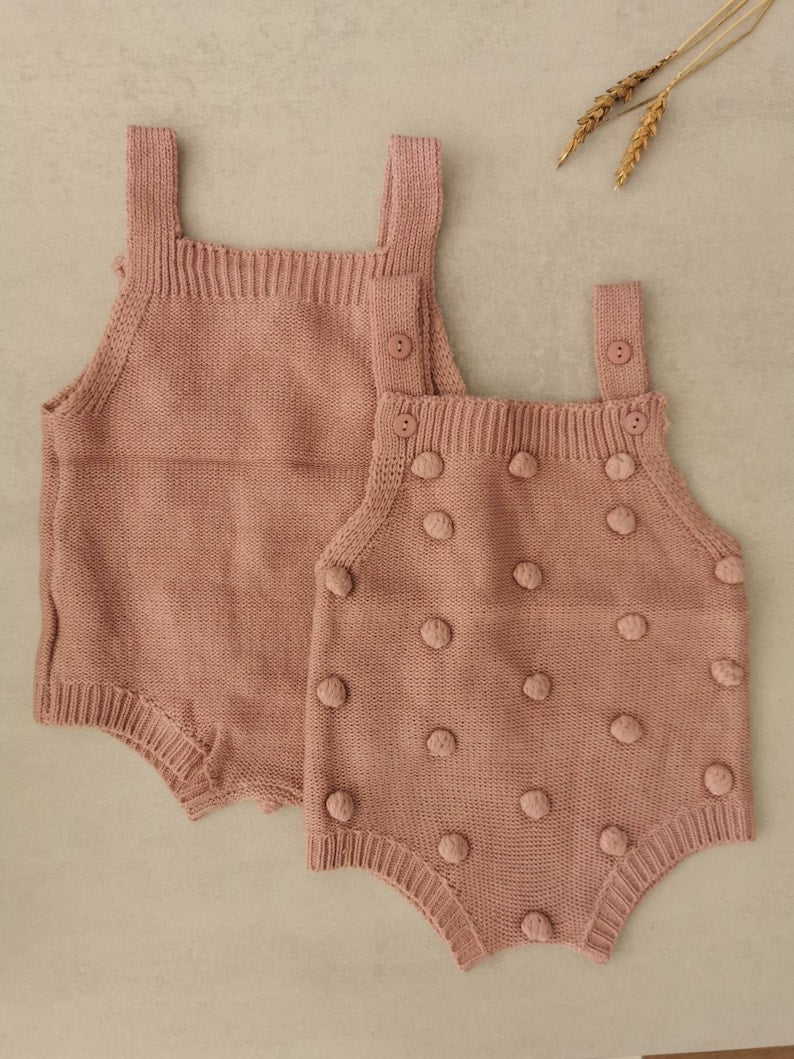 Dusty Pink Knitted Romper