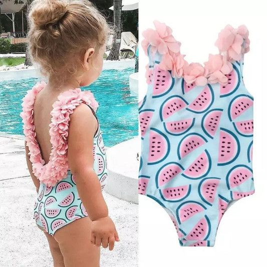 Watermelon Ruffle Swimsuit