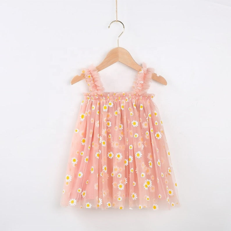 Dusty Pink Daisy Dress 100091