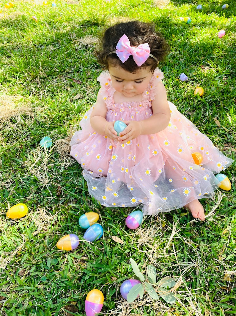 Dusty Pink Daisy Dress 100091