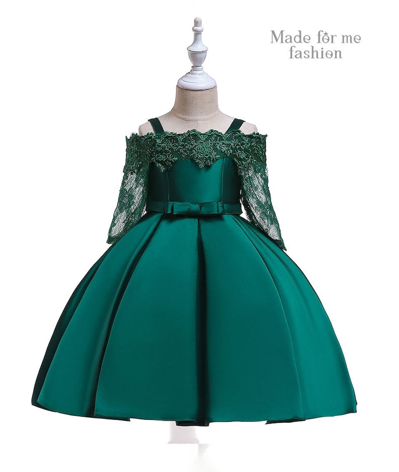 Embroidered Emerald Green Off The Sholders Formal Dress. 100066