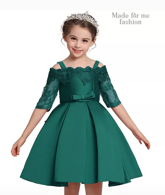 Embroidered Emerald Green Off The Sholders Formal Dress 