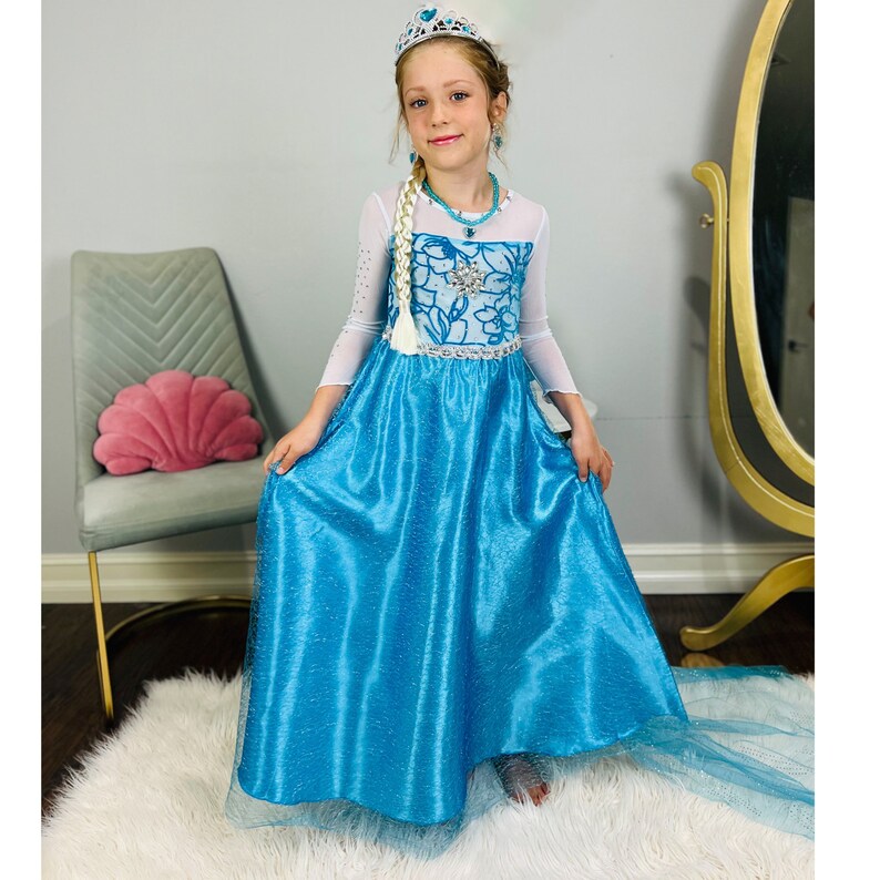 Teal Ice Princess Costume 