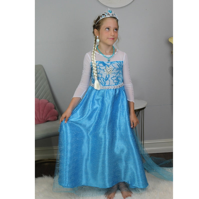 Teal Ice Princess Costume 