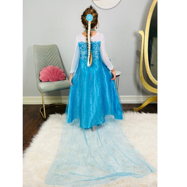 Teal Ice Princess Costume 