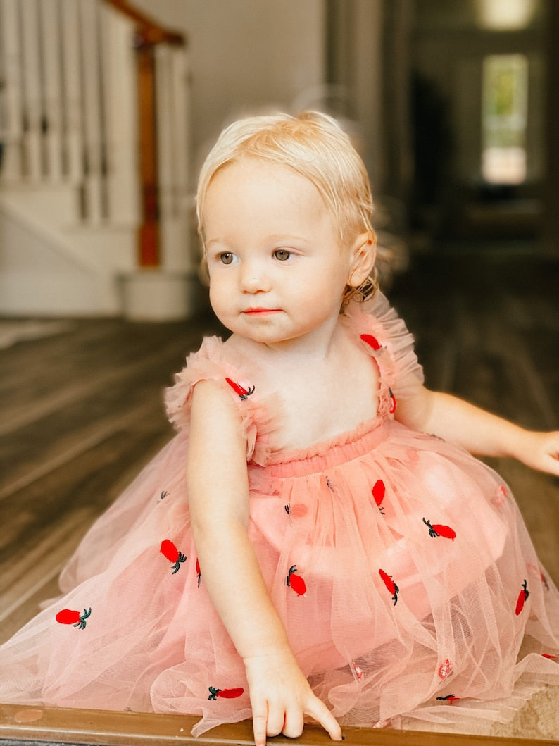 Berry Tulle Pink Dress