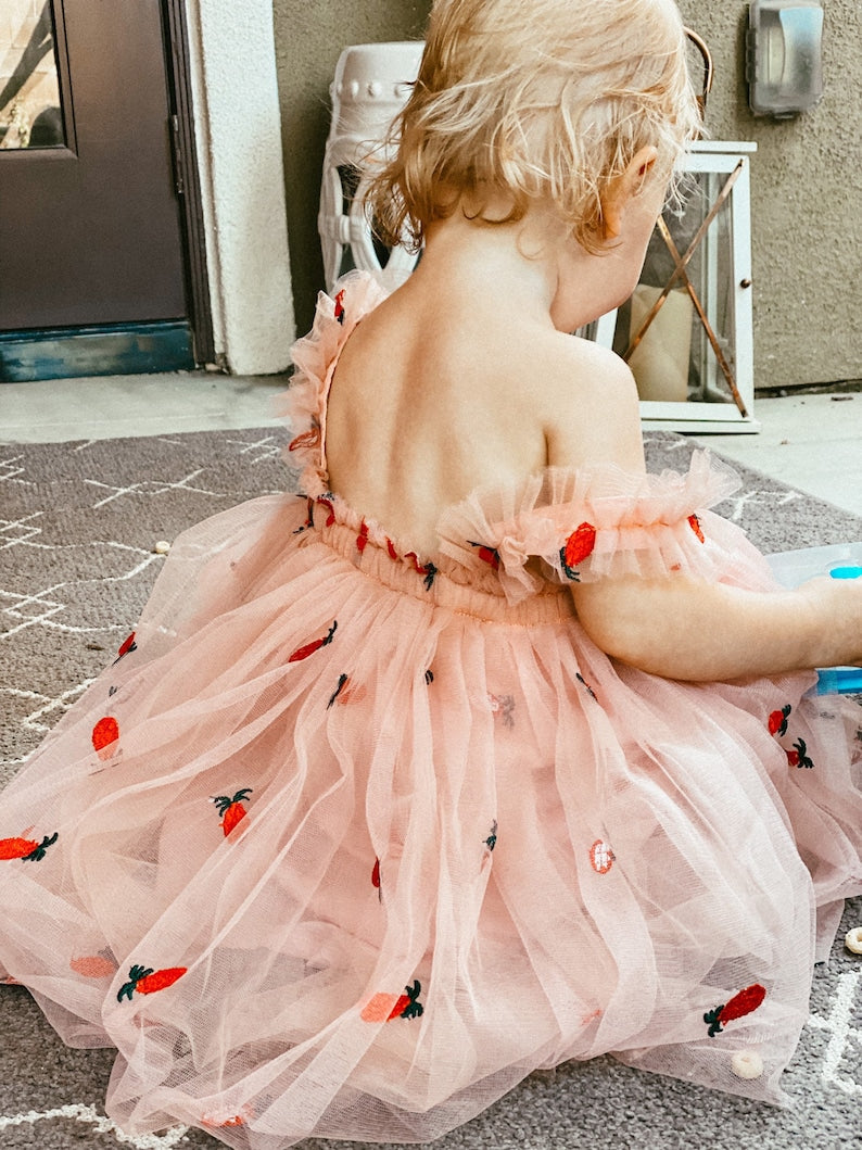 Berry Tulle Pink Dress