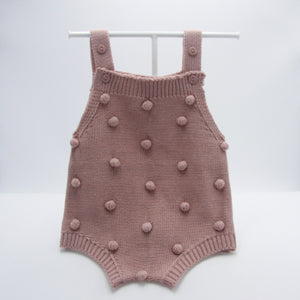 Dusty Pink Knitted Romper