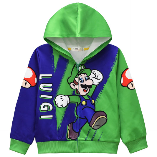 Super Mario Luigi zip hoodie