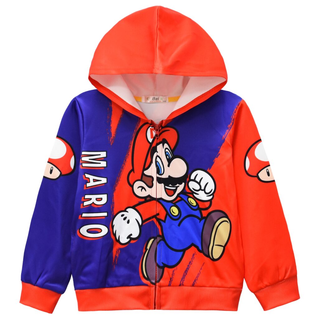 Super Mario Blue and Red zip hoodie