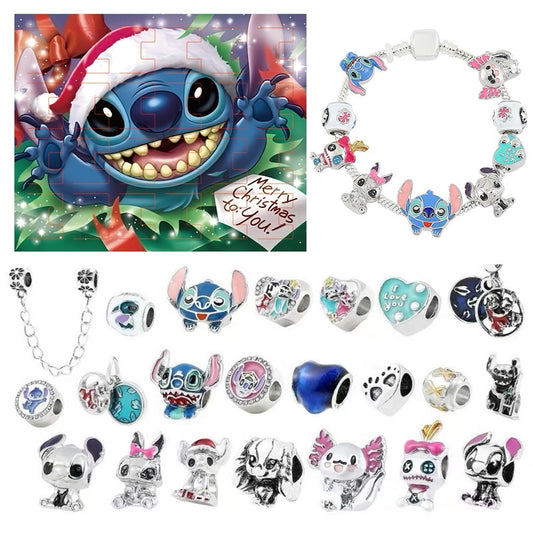 Stitch Charm Necklace & Bracelet Christmas Advent Calendar