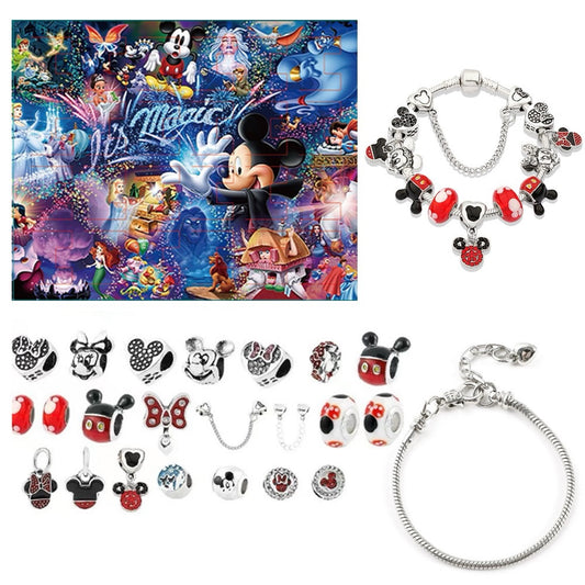 Mickey Charm Necklace & Bracelet Christmas Advent Calendar