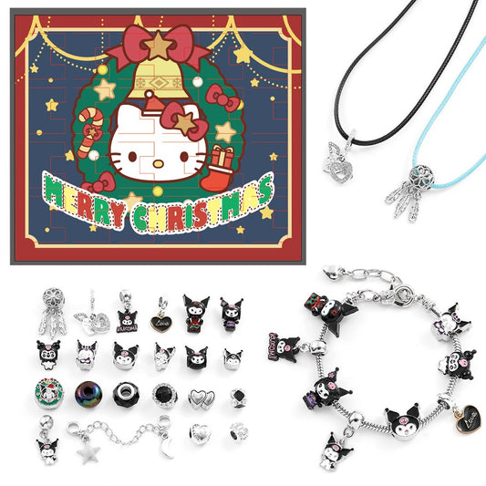 Kuromi Charm Necklace & Bracelet Christmas Advent Calendar